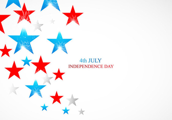 4th July Independence Day Card With Shiny Stars - vector gratuit #354917